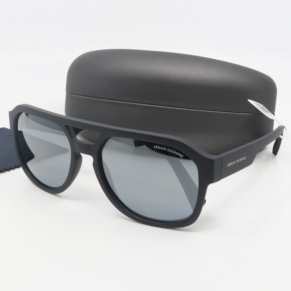 AX 4074S 8078/6G Armani Exchange Matte Black Sun - Picture 1 of 6